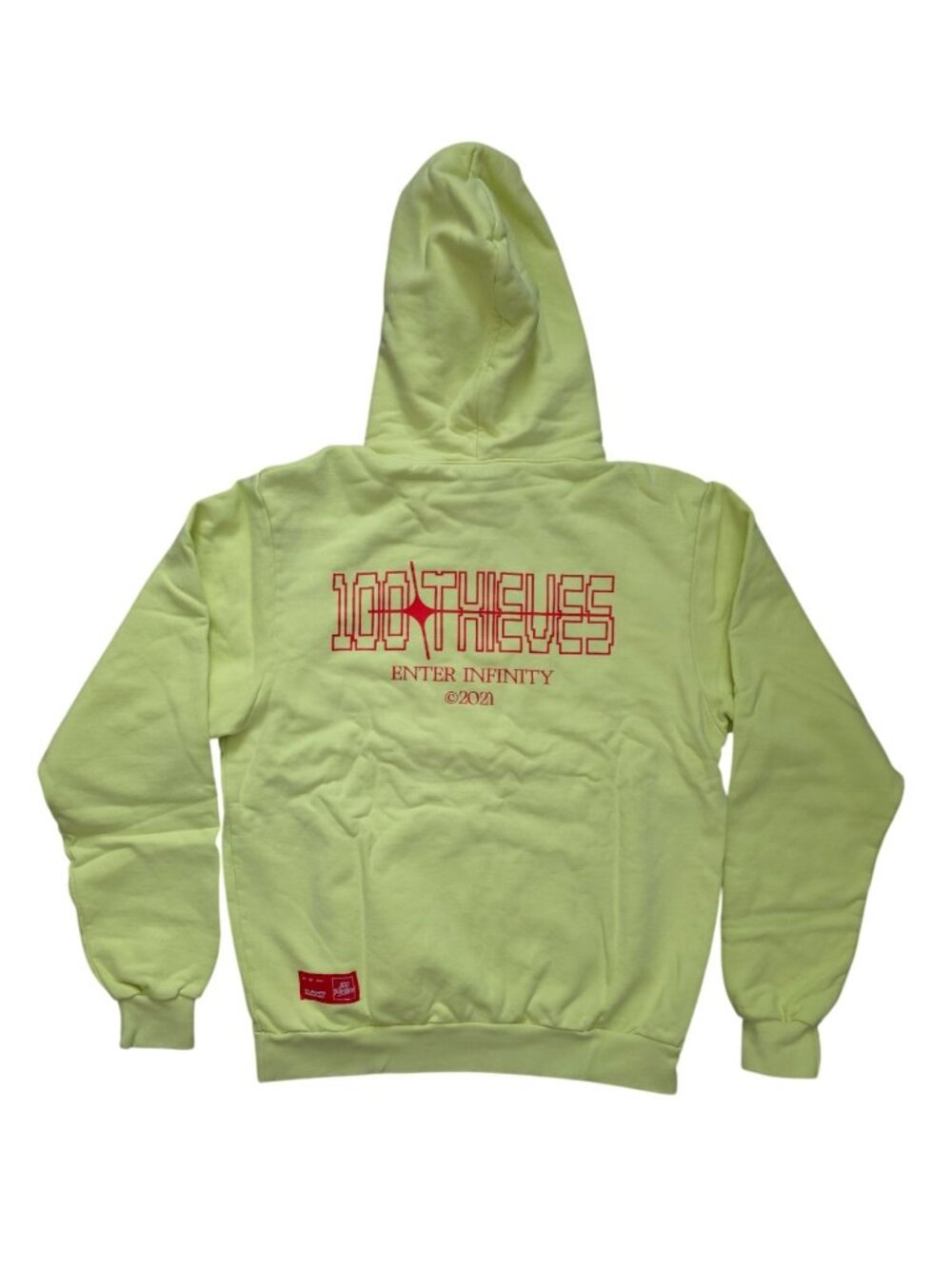 100 Thieves ENTER INFINITY 2021 Lemonade Pullover Streetwear Hoodie L - USA MADE